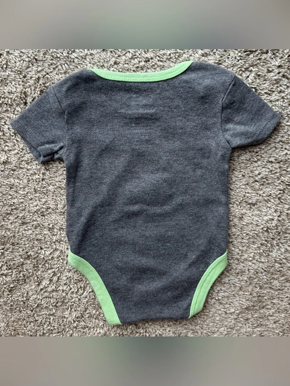 Star Wars Grogu “Snack Time!” 3PC Outfit Set 3-6M Baby Yoda Gray Green